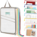 7 Pack PVC Mesh Zipper Pouch Set by ROYPACKStorageSolutions