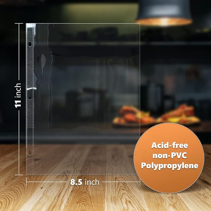 25 Pack of 8.5x11 Heavy Duty Crystal Clear Sheet Protectors - Image 3