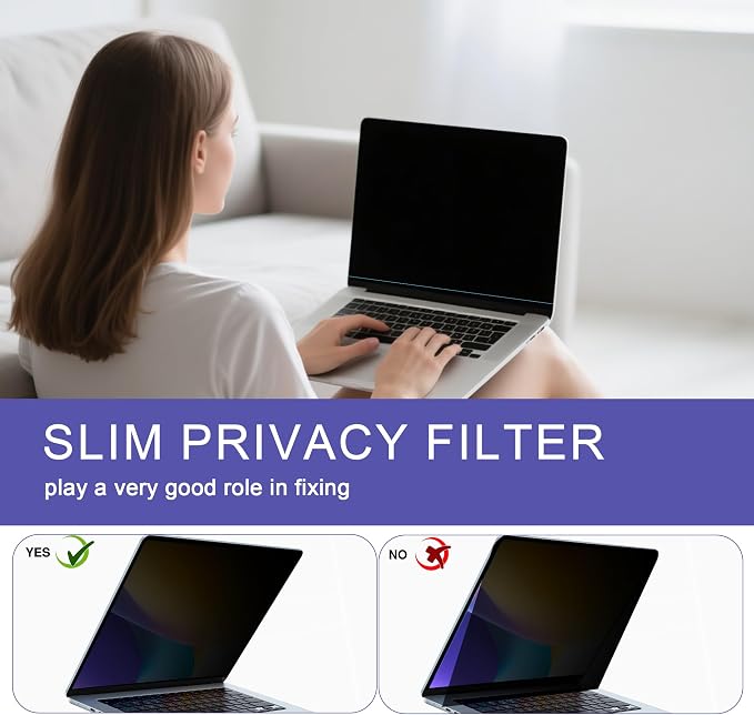 360° Privacy Screen Protector for MacBook Air 13.6/13 Inch, Privacy Screen - Image 6