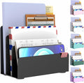 Mail Organizer Countertop, Small Desk File Organizer, Metal File Holder by OUTIOE