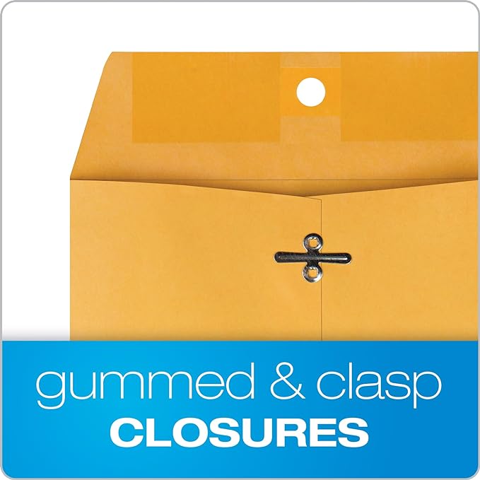 Quality Park 7 x 10 Clasp Envelopes, Clasp and Gummed Closures - Image 3