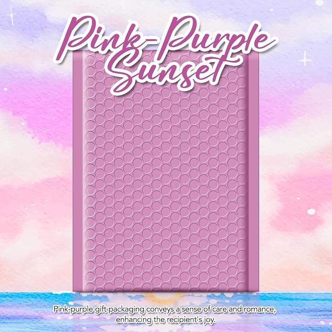 Fuxury Bubble Mailers 6x10" Pinkish Purple Padded Envelopes 600 Pack Usable - Image 2