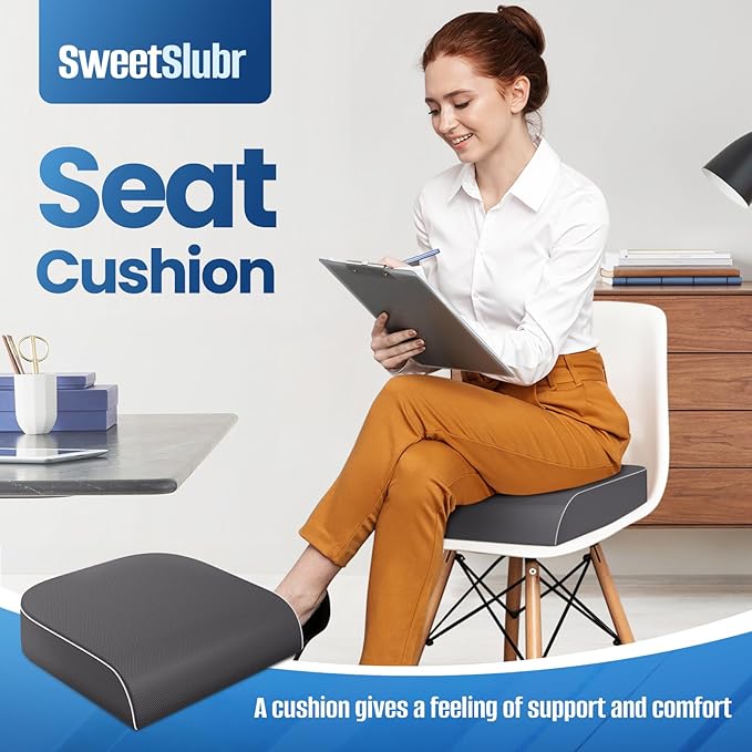 SweetSlubr Seat Cushion for Tailbone Pain Relief, Office Chair Cushion - Image 7