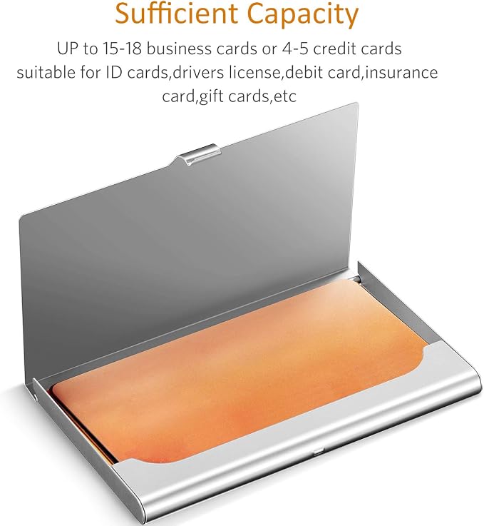Leinuosen 10 Pack Business Name Card Holder Case Aluminum Business Name Card - Image 5