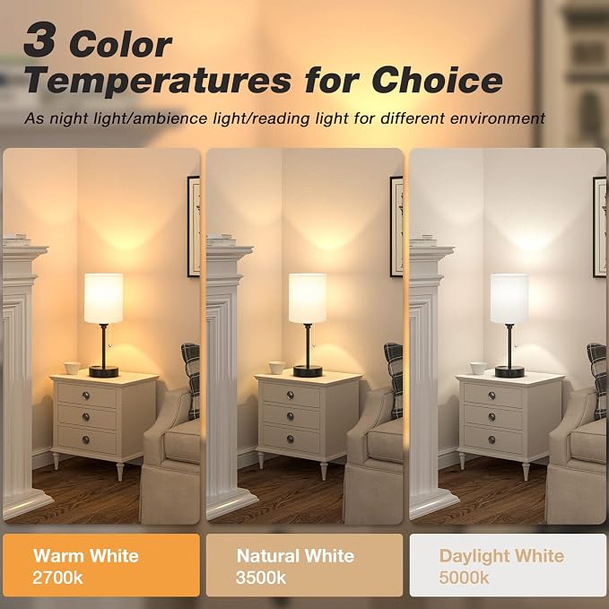 Beige Small Lamps 3 Levels Brightness - Image 3