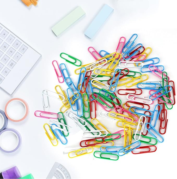 AnutriON Paper Clips, 180 Pack Medium Size Paperclips 1.3 Inch Assorted Colored - Image 5