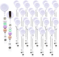 30pcs White Beadable Badge Reels Making Kits by Unknown