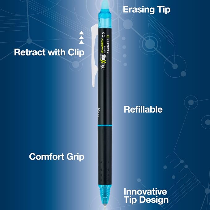 Pilot FriXion Synergy Clicker Erasable, Refillable, Retractable Gel Ink Pens - Image 3