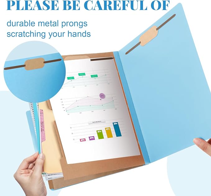 Skyygemm 24 Pcs Classification Folders Letter Size, 2 Pocket Dividers - Image 3