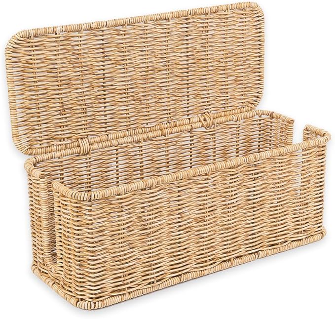 Cable Management Box, Handmade Rattan Cable Organizer by Cantalop
