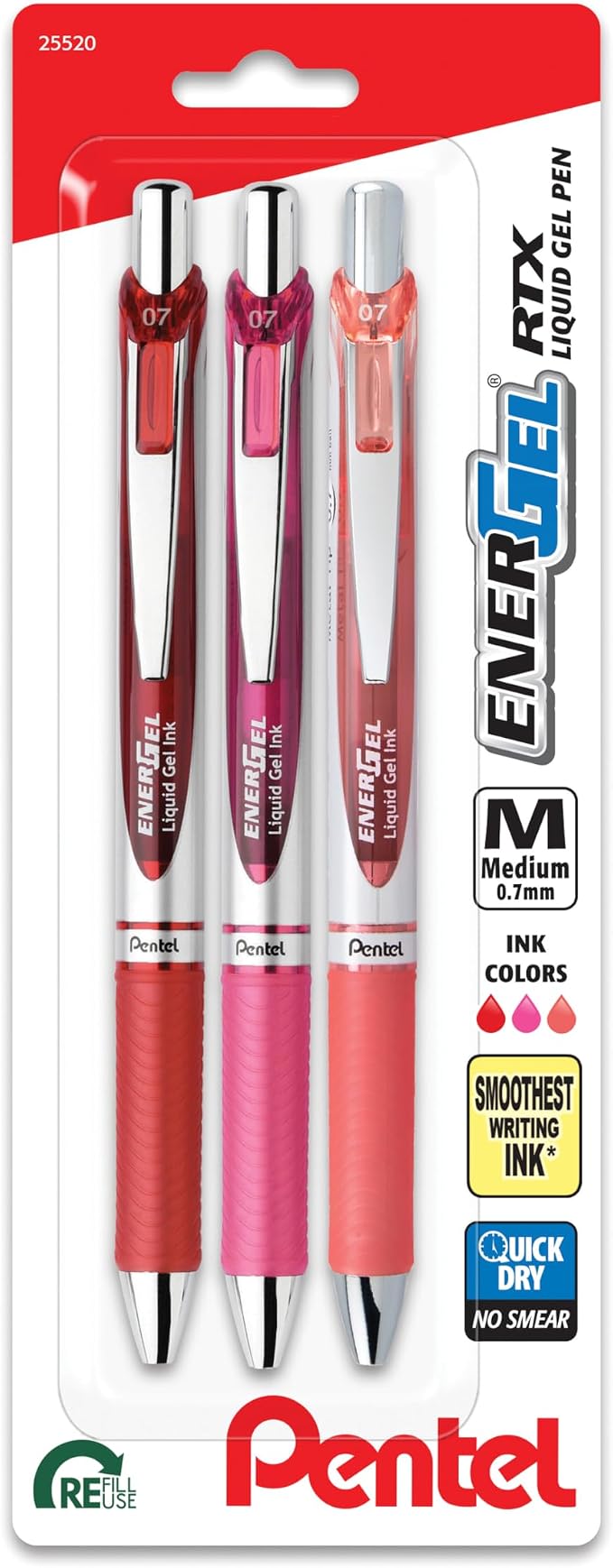 Pentel EnerGel RTX Retractable Liquid Gel Pen, Journaling Hue by PentelofAmerica