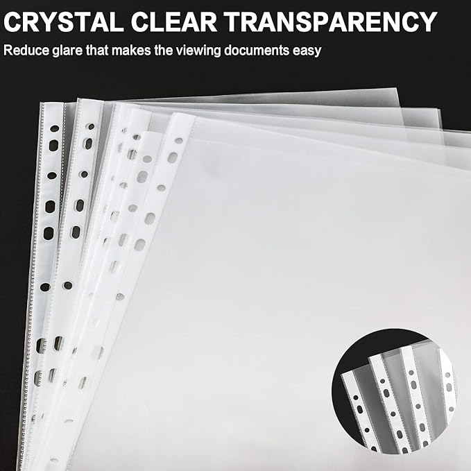 Sheet Protectors, PANDRI 400 Pack Clear Heavy Duty Plastic Page Protectors - Image 5