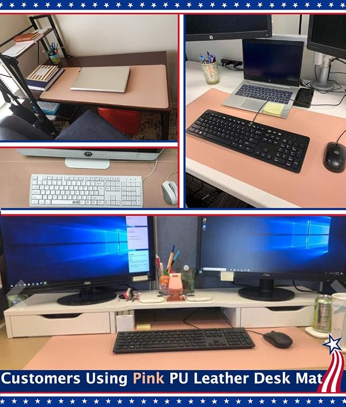 24 X 48 Inch Desk Blotter Pad on Top of Desks Waterproof PU Leather Mouse Pad - Image 6