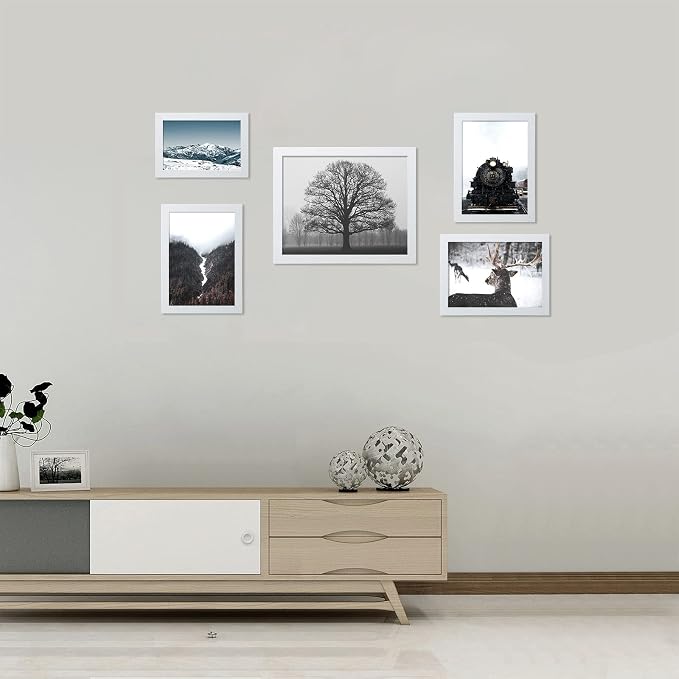 ELSKER&HOME 4x6 Picture Frame White Set of 6 Glass | Multi Photo Frames Collage - Image 3
