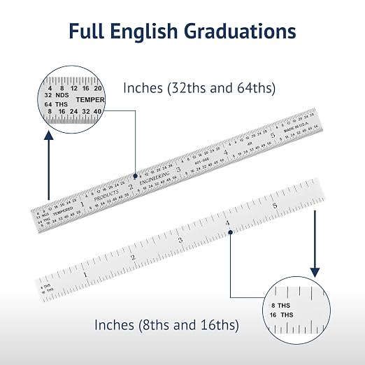 PEC Tools 6" Metal Ruler, Flexible Stainless Steel, 4R Graduation, Trusted by - Image 8