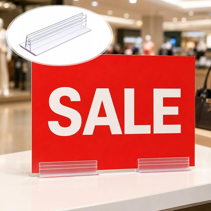 Fulmoon 400 Pcs Sign Holder, Adhesive Base Sign Holders Multiple Uses - Image 6