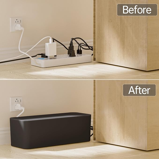 YECAYE 2 Pack Cable Management Box, Pet Friendly Cable Box Organizer - Image 5