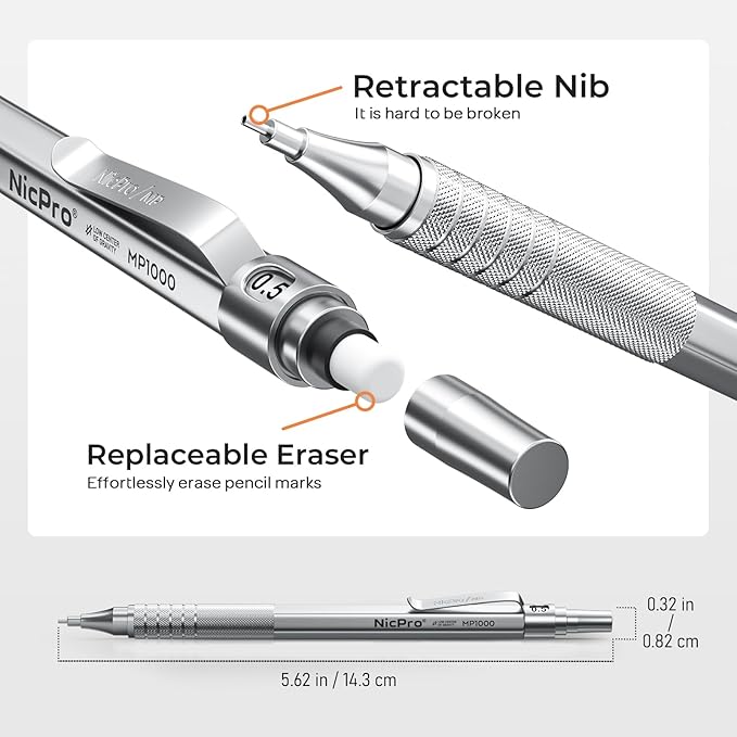 Nicpro 0.5 Mechanical Pencil Set - Image 3