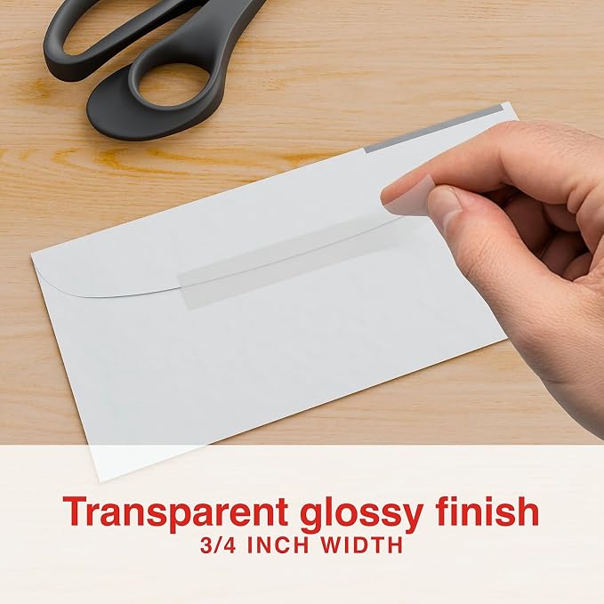 STAPLES Transparent Tape Refill, 3/4" x 36 yds., 3 Rolls – Clear Adhesive Tape - Image 2