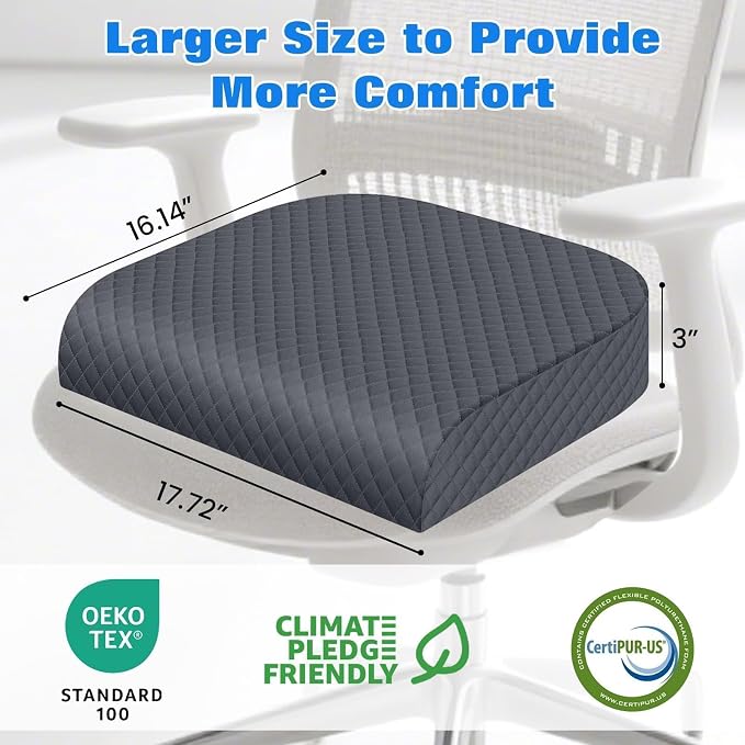 Seat Cushion for Office Chair, Memory Foam Chair Cushions, Car Seat Cushion for - Image 2