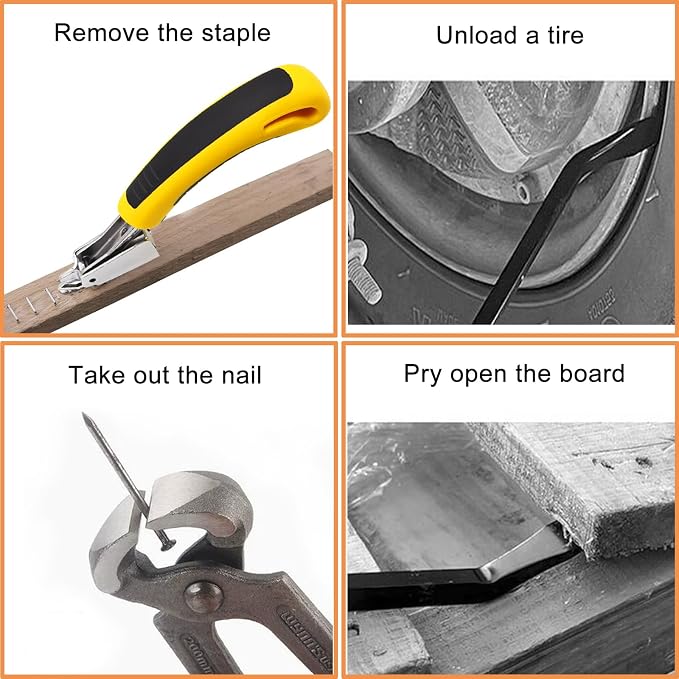 4Pcs Upholstery Staple Remover Tool Set Including 7inch End Cutting Plier - Image 6