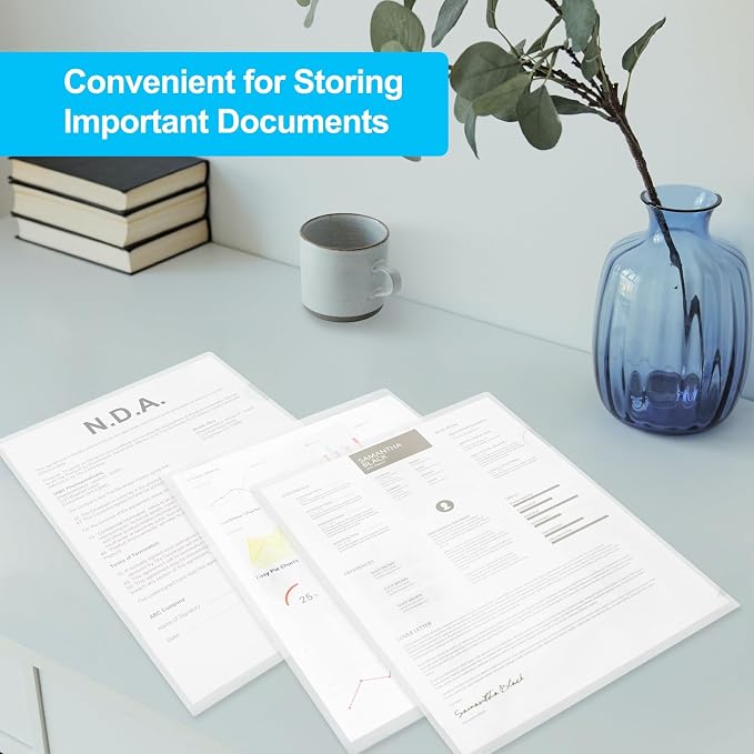 ViVin 12-Pack Sturdy Clear Folders - Image 7