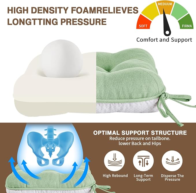 BETU Chair Cushions for Dining Chairs Set of 6, 3.5" Thick Kitchen Table Chair - Image 6