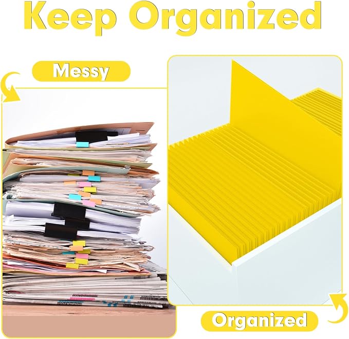 Two Pocket Folders, PANDRI 50 Pack 2 Pocket Folders, Letter Size Paper File - Image 3