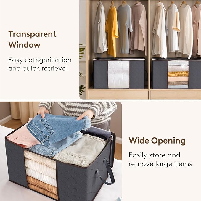 Lifewit 4 Pack 60L Clothes Storage Bins - Image 5