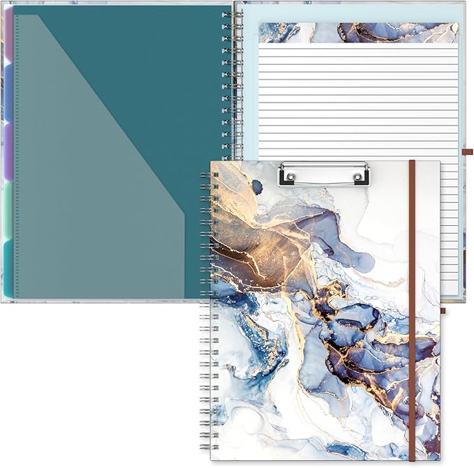 Hongri Clipboard Folio with Refillable Lined Notepad, 8.5 x 11 Folders with by Hongri
