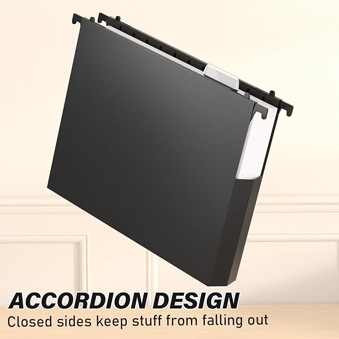 Plastic Hanging File Folder Letter Size, Heavy Duty 2" Expandable File Folder - Image 5