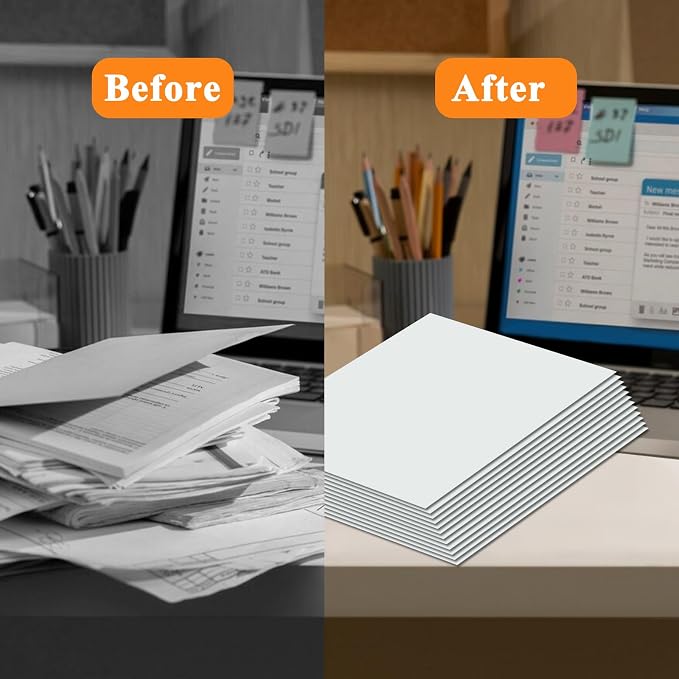 pmybupo 100Pcs White Folders - Image 4