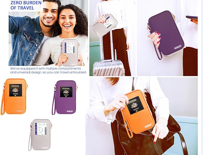 Secure, RFID Family Passport holder, Travel wallet, Strong storage Funtion - Image 7
