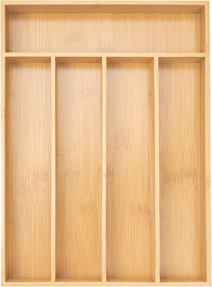 Besilord Silverware Organizer Kitchen Drawer Organizer Utensil Organizer Bamboo by Besilord