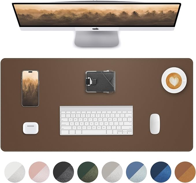 Leather Desk Pad & Protector, Mouse Pad & Office Mat by AFIING
