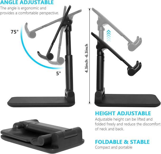 2 Pack Phone Stand for Desk, Angle & Height Adjustable Phone Holder | Fully - Image 5