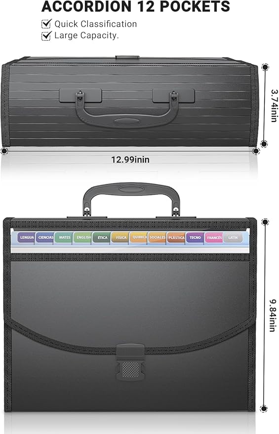 TOPCJ 25 Pockets Accordion File Organizer - Image 3