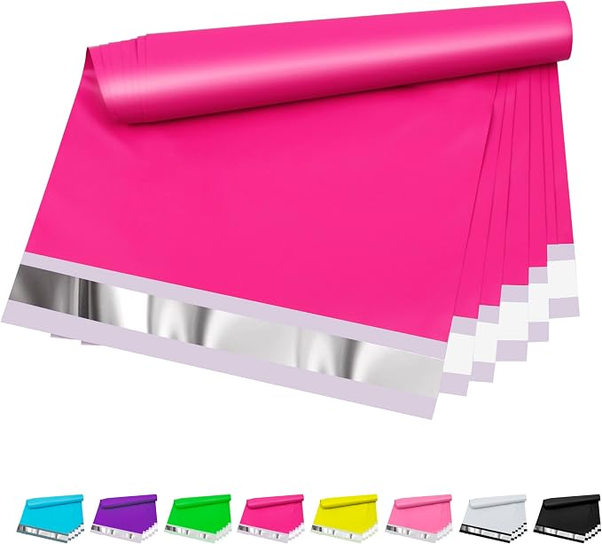 Poly Mailers 6x9 inch 100 Pcs, Rose Red Plastic Mailing Envelopes by VAPULCIO
