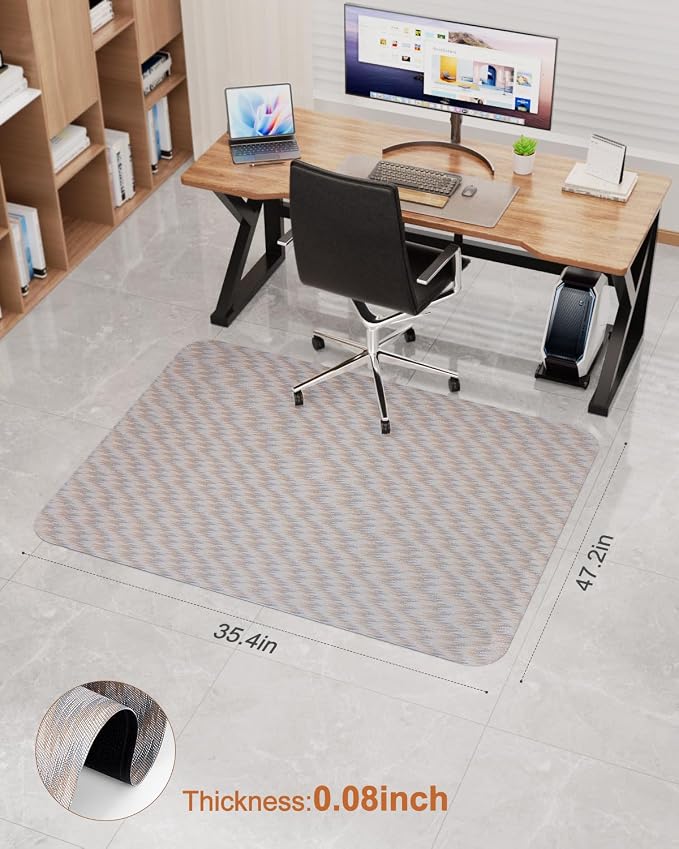 Blvornl Office Chair Mat for Hardwood Floor, Rolling Chair Chair Mat for Hard - Image 5