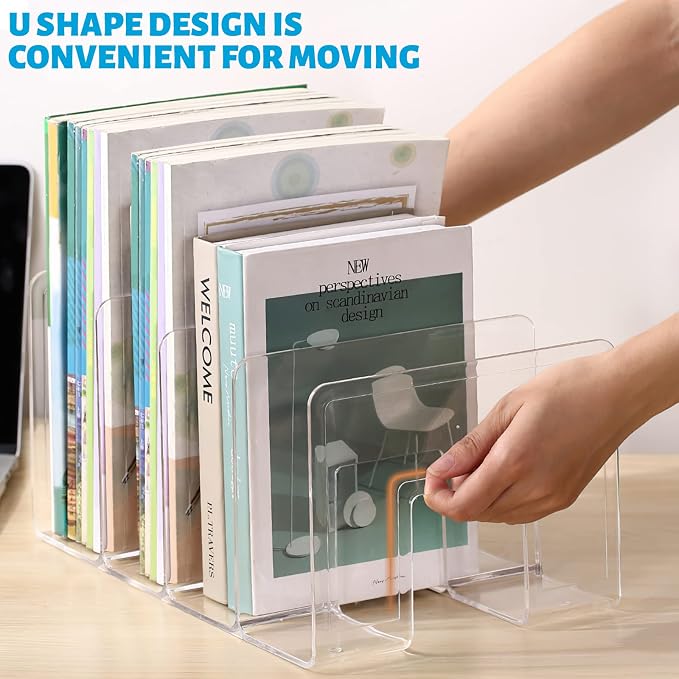 SAYEEC Acrylic File Holder, Sturdy Desktop File Folder Organizer Rack - Image 4