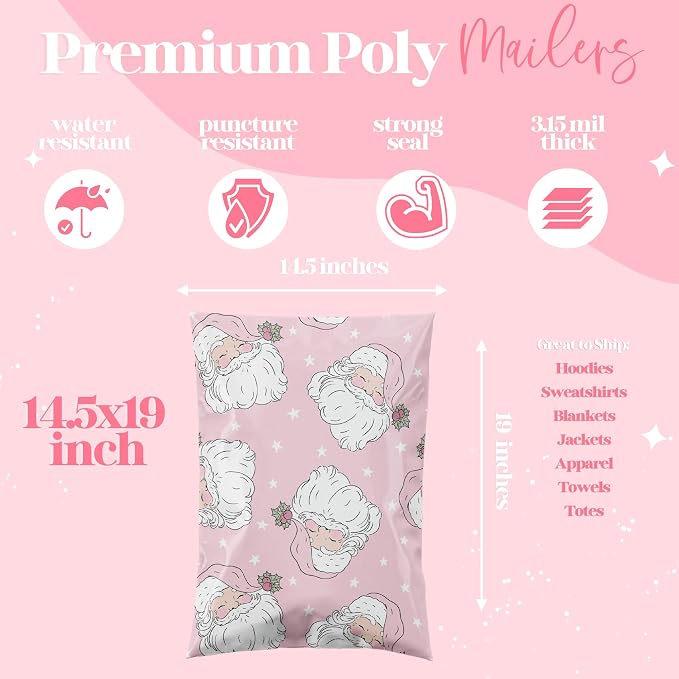 Pretty Package Store Poly Mailers 6x9, 100 Pack | Heavy Duty, Waterproof - Image 5