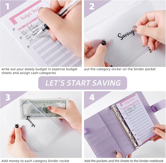 NICOOTH Budget Binder A6 Money Saving Binder - Image 6