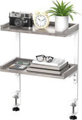 Clamp On Desk Shelf 2-Tier, Wood Shelving Unit by ART-GIFTREE