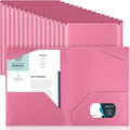 Henoyso 36 Pack Pink Plastic Folders by Henoyso
