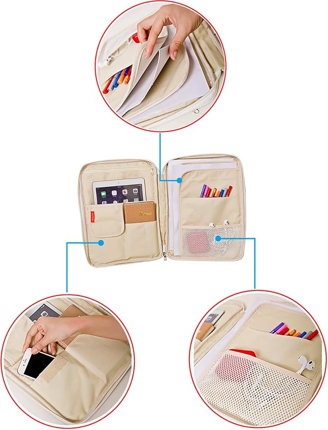 Document A4 Bag Case Waterproof Organizer Portfolio Office Travel Zipper - Image 6
