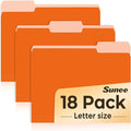 SUNEE File Folders, 18 Pack Manilla Folders 8.5 x 11, 1/3 Cut Tab by SUNEE