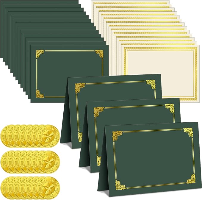 Epakh 72 Pcs Certificate Kit Includes 24 Certificate Holders and 24 Papers 24 by Epakh