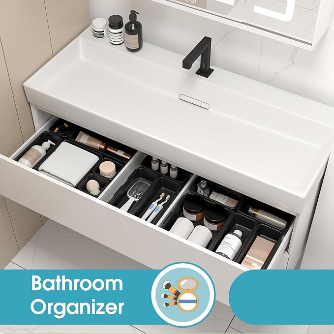 25 PCS Drawer Organizer Set, 4 Size Makeup Drawer Divider Organizer - Image 4