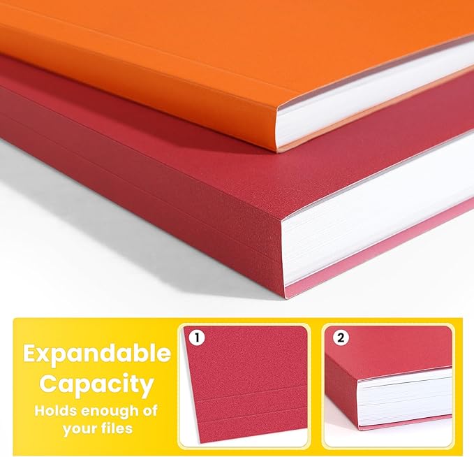 SUNEE File Folders, 120 Pack Manilla Folders 8.5 x 11, Colored File Folders - Image 5