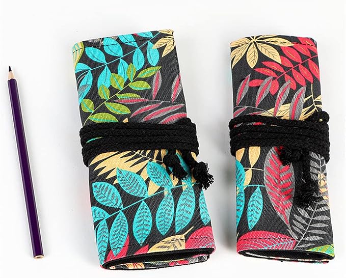 DIYOMR 24/36/72 Slots Pencil Wrap Pencil Rolls, Artist Colored Pencils Roll Up - Image 7